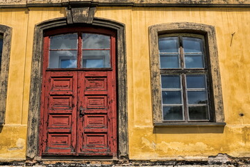 lieberose, deutschland - detail der fassade am alten schloss