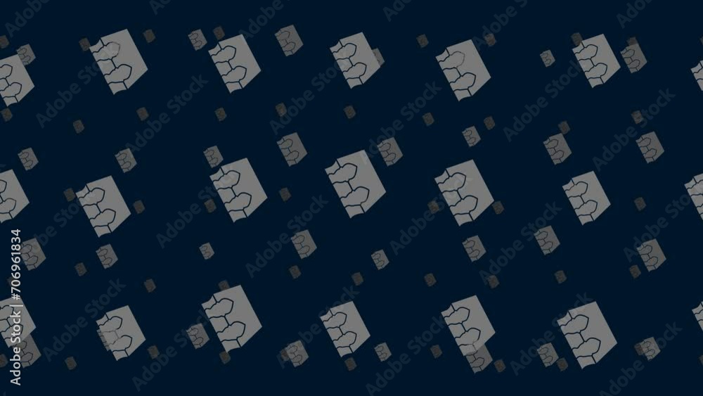Poster magic book symbols float horizontally from left to right. parallax fly effect. floating symbols are 