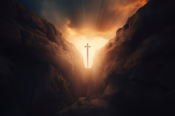Cross Shining in Divine Light
