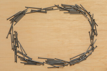 wooden greeting card background steel pins