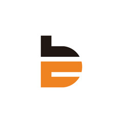 letter cb stripes colorful geometric logo vector