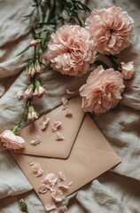 Carnations and Envelope Aesthetic