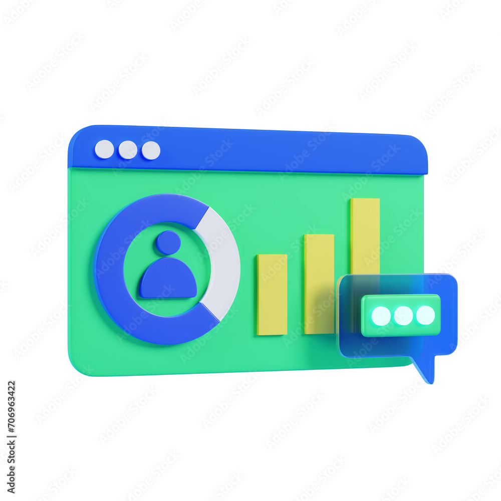Poster website analysis icon with transparent background