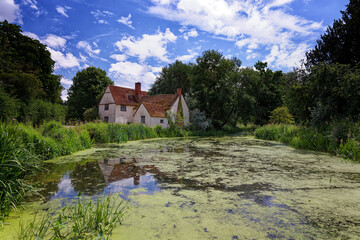 Fototapeta na wymiar Willie Lotts House in Flatford Suffolk UK made famous in John Constables painting of The Hay Wain 