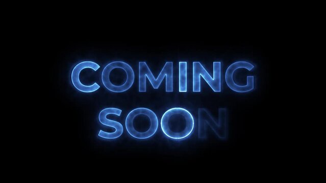Coming soon animation text