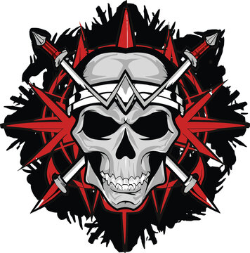 Skull illustration Tattoo Style Skull Logo 

