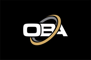 OBA creative letter logo design vector icon illustration - obrazy, fototapety, plakaty