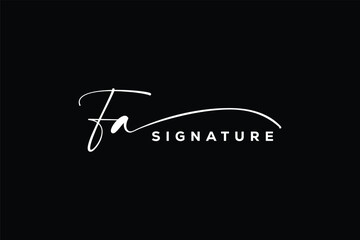 FA initials Handwriting signature logo. FA Hand drawn Calligraphy lettering Vector. FA letter real estate, beauty, photography letter logo design.