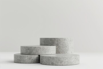 Stone podium for display product. Background for cosmetic product branding