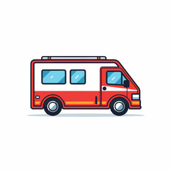 Ambulance in cartoon, doodle style. Isolated 2d vector illustration in logo, icon, sketch style, Eps 10. AI Generative