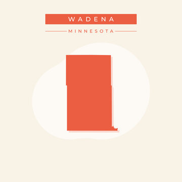 Vector illustration vector of Wadena map Minnesota