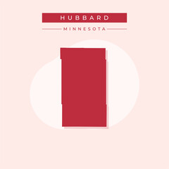Vector illustration vector of Hubbard map Minnesota