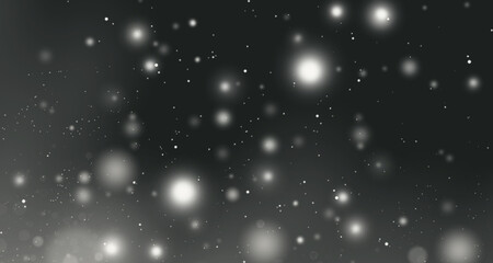 Bokeh silver shade on the black background 