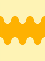 Yellow wavy background. Intertwining and curved shapes. Seamless repeating vector pattern.