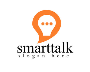 creative smart talk logo design template