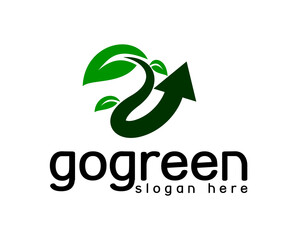 go green education logo design template