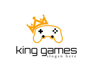 creative king game logo design template