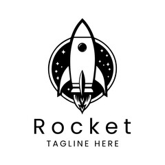 Creative rocket logo template