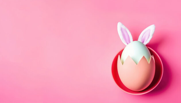 Geschl&uuml;pfter Osterhase - Osterei mit Hasenohren