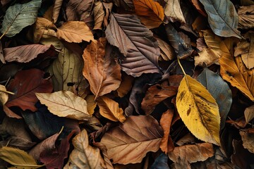 Nature's Tapestry: The Rustic Charm of Dry Leaves Piled Up