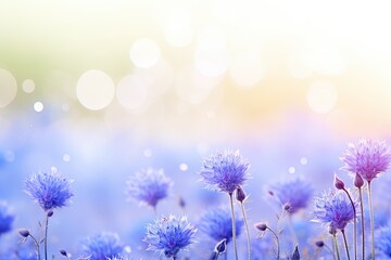 Fototapeta na wymiar Spring, summer background. Dark blue, wildflowers. Copy space. Blank, template.