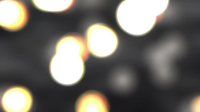 Halos lumineux avec flou d'optique &eacute;lev&eacute; et effet color&eacute; jaune orange, 480fps ralenti X8/59,94fps