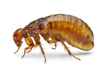 Flea on an isolated background