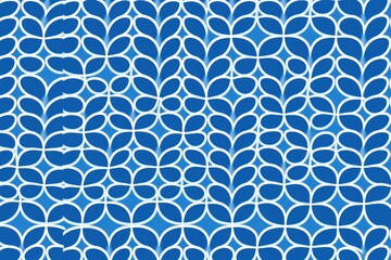 Cobalt blue repeated soft pastel color vector art circle pattern