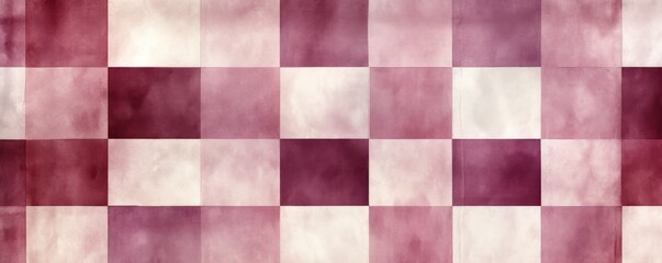 Burgundy vintage checkered watercolor background