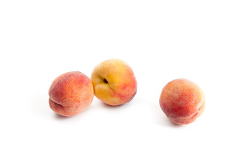 Peaches isolated on white background..
