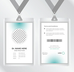 Doctor id card template for medical