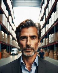 A middle-aged businessman.