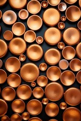 Copper repeated circle pattern