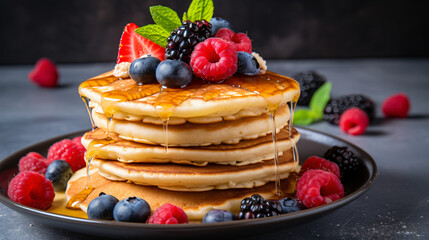 Fluffy pancakes made with almond flour ensuring
