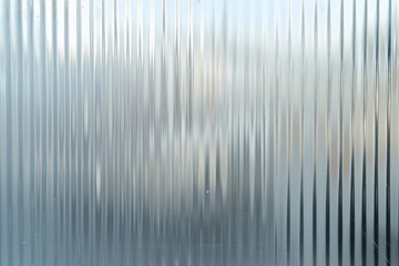 ribbed pane of glass with subtle reflections