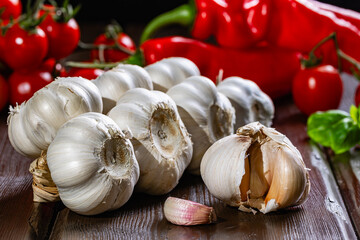 garlic and vegetables