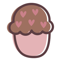 Hand drawn valentine's day element