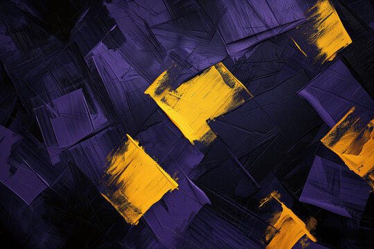 purple  and yellow brush stroke Abstract Background Generative AI