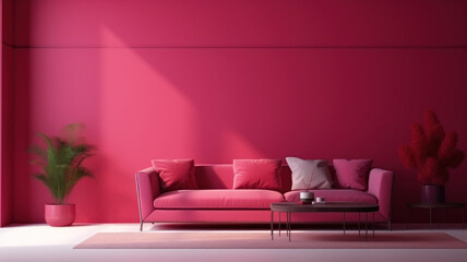 Viva magenta  trend colour  the luxury living lounge