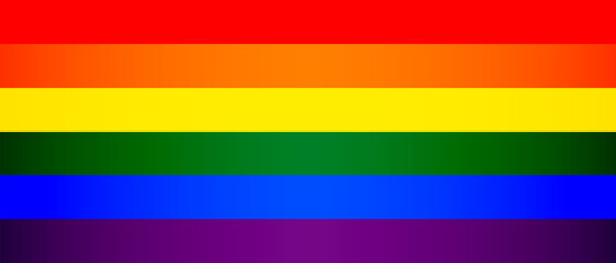 Horizontal LGBT background, rainbow flag of LGBT colors. Banner, poster, vector