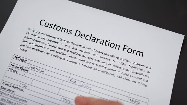 Airport Export Clearance Document. Shipping Control