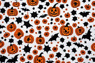 halloween pattern with pumpkins