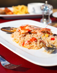 Classic risotto with the seafood