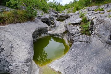 Green Sopot stream in Istria Croatia - obrazy, fototapety, plakaty