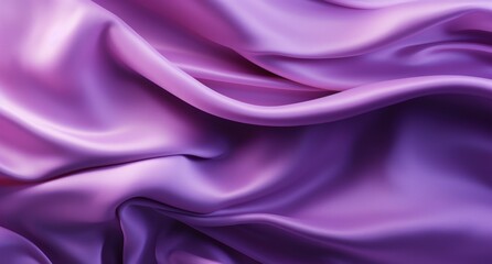 Folds of silk satin fabric lie beautifully on the table. Elegant pastel textile background for advertising goods and business.