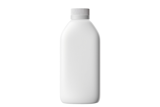 white plastic bottle isolated