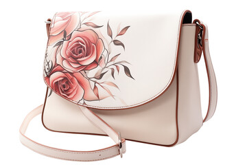 Fashionable feminine leather white purse