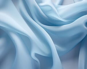 Fototapeta premium Folds of silk satin fabric lie beautifully on the table. Elegant pastel textile background for advertising goods and business.