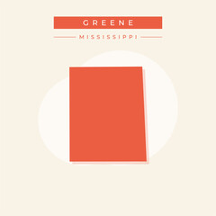Vector illustration vector of Greene map Mississippi