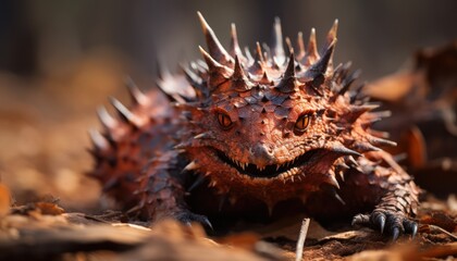 Close Up of Small Thorny Devil Lizard on Ground